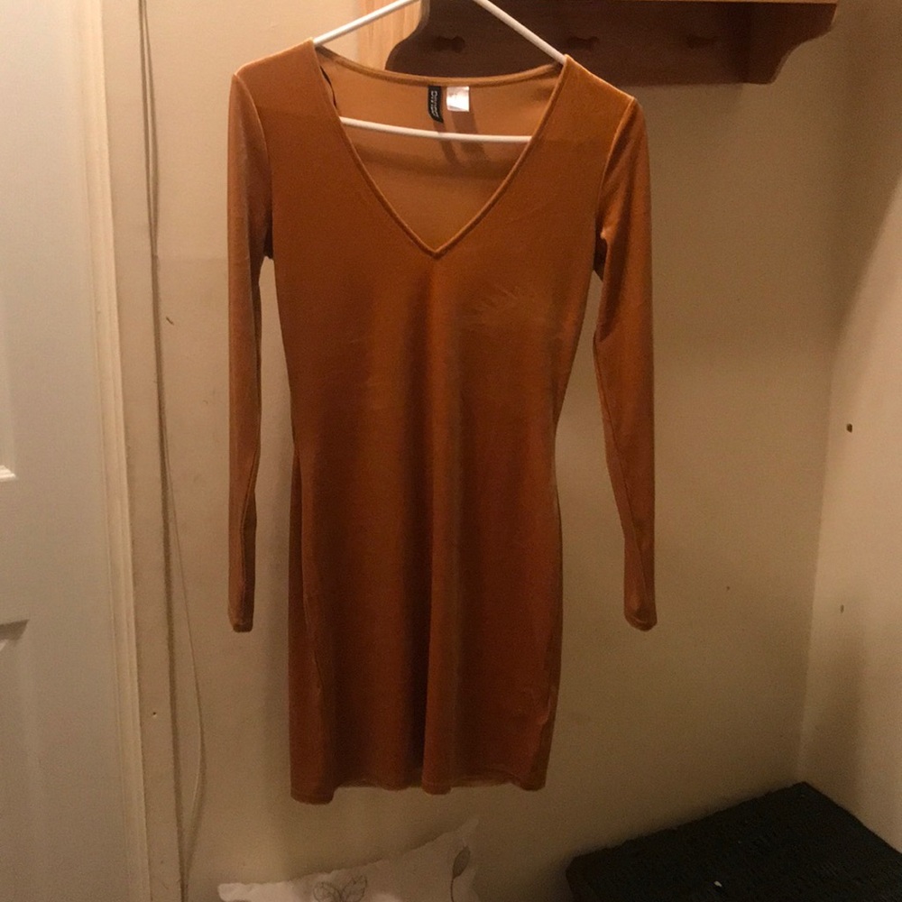 Golden Velvet Dress